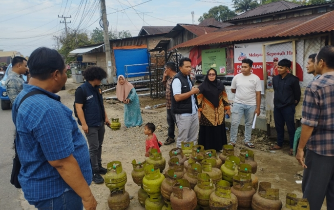 Polres Padang Lawas Tindak Pengecer LPG 3 Kg yang Jual di Atas HET