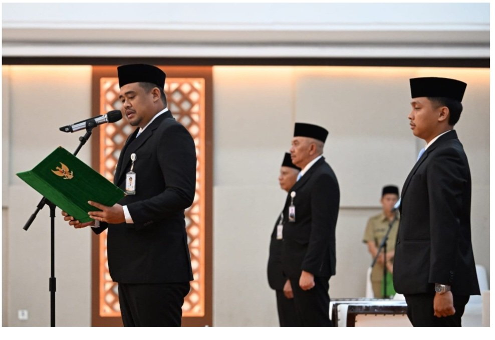 Bobby Nasution Lantik 308 Pejabat Pemprov Sumut, Tegas Ingatkan: Jangan Ada Pungli!