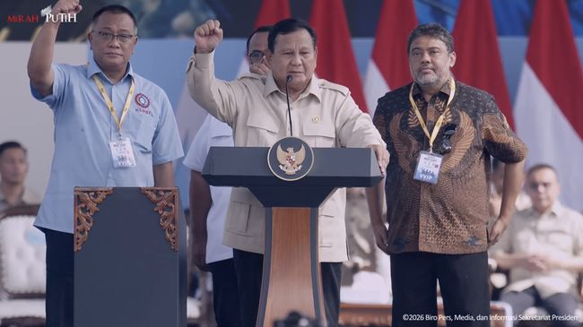 Presiden Prabowo di May Day 1 Mei 2026: “Saya Jadi Presiden karena Buruh”
